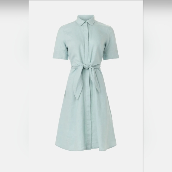Lauren Ralph Lauren Dresses & Skirts - Lauren Ralph Lauren Women's Wakana Dress in Light Blue Linen, Size 2, $185